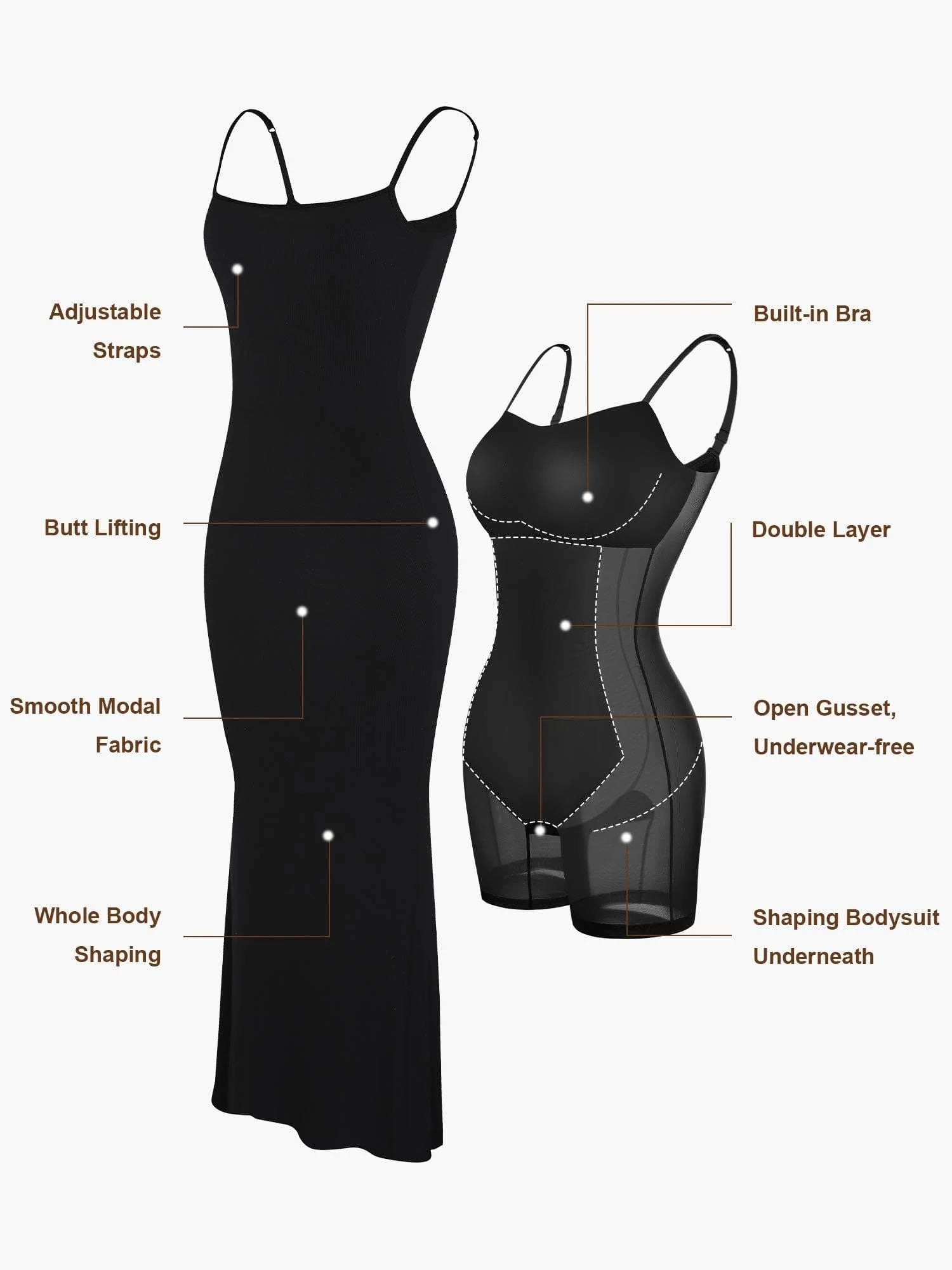 Long Black Dress w/ Straps